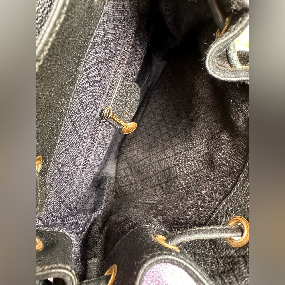 Gucci Black Suede Backpack bamboo - Picture 12 of 15